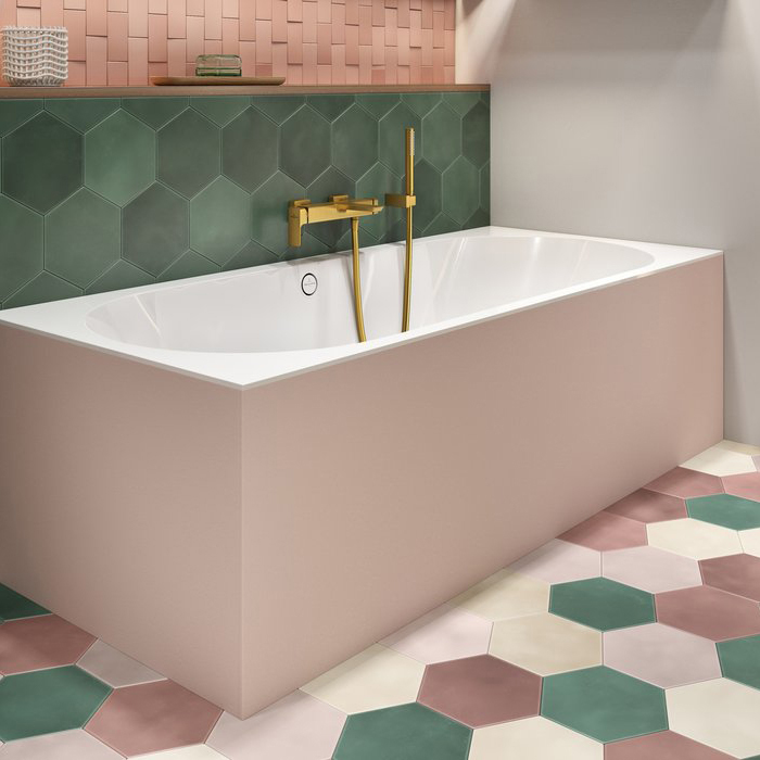 Villeroy&Boch Subway 3.0 Ванна встраиваемая 180х80х47см., слив по центру, компл. ножек, слив-перелив: белый, материал: Quaryl, цвет: альпийский белый