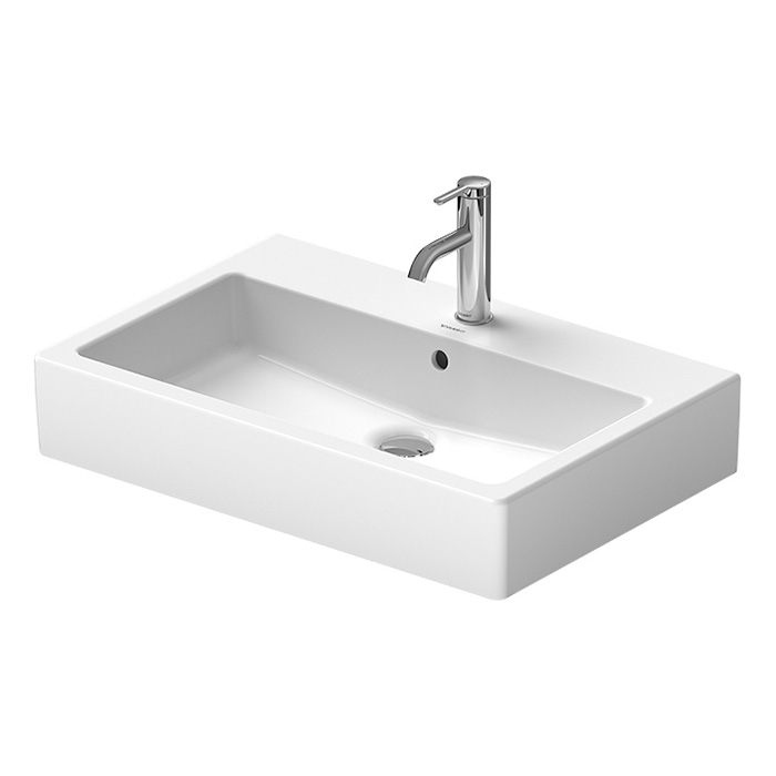 Duravit Vero Раковина накладная 70x47см, с 1 отв., покрытие WonderGliss, с переливом, цвет: белый