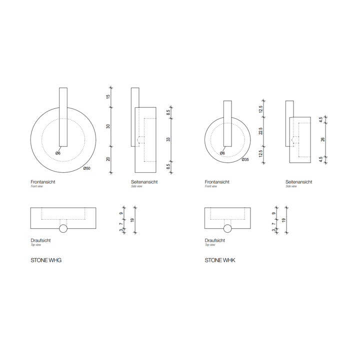 Decor Walther Black Stone WHK Крючок подвесной, цвет: черный матовый / сталь матовая