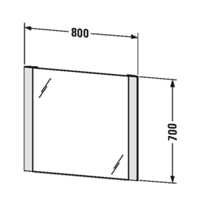 Duravit Зеркало с подсветкой LED 80x70х3.4см версия "good" IP44, 23ВТ, 4000K