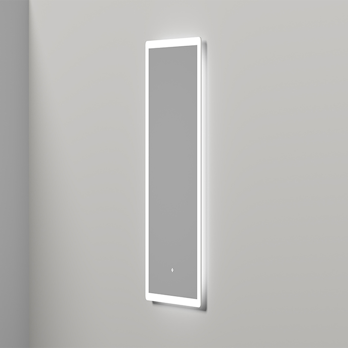 Salini Armonia Зеркало для ванны 45х90х2.5см., фоновая и фронтальная подсветка 3в1, сенсорный выключатель, крепления, без подогрева