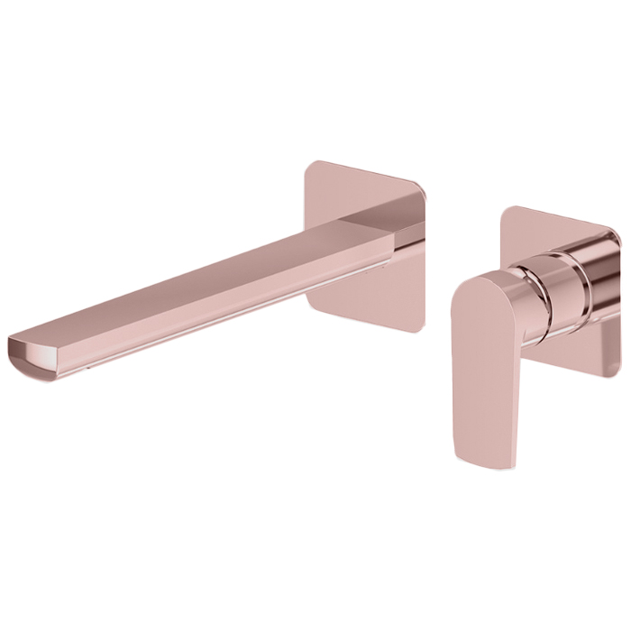 Newform Haka Смеситель для раковины, настенный, без донного клапана, цвет: PVD brushed copper bronze