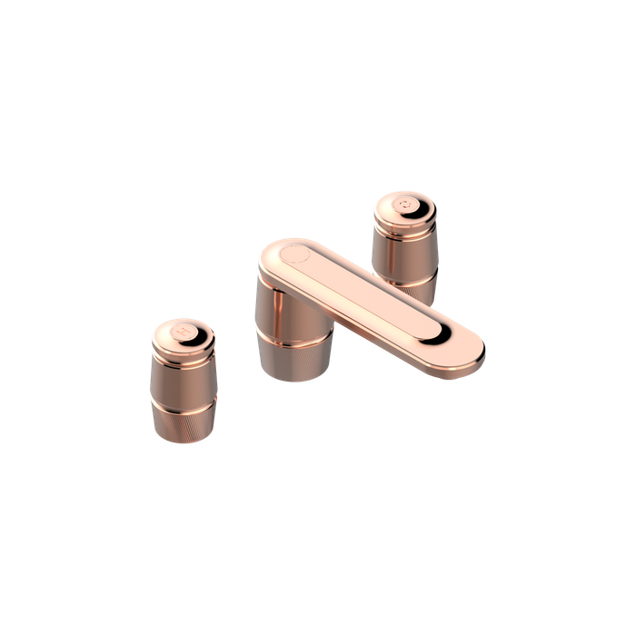 THG CORVAIR Смеситель для раковины на 3 отверстия, с донным клапаном, цвет: Blush PVD