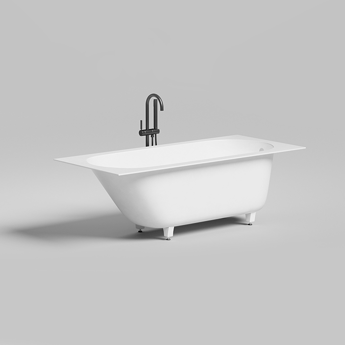 LOFO by Salini Ванна встраиваемая 170х75см, овальная чаша, материал: Solid Surface, цвет: белый матовый