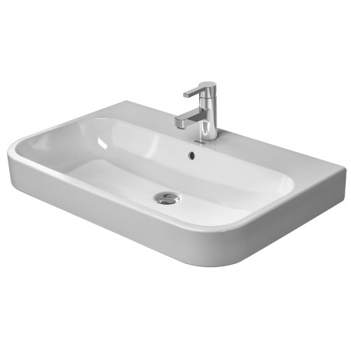 Duravit Happy D.2 Раковина накладная, 80х50.5см., 1 отв., шлифованная, с переливом, цвет: белый