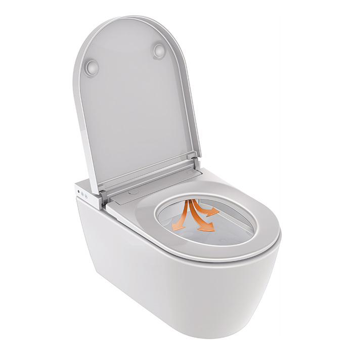 Duravit Starck F Plus Унитаз подвесной, безободковый, с сиденьем Sensowash Pro, инсталляцией и клавишей, покрытие Hygieneglaze, цвет: белый
