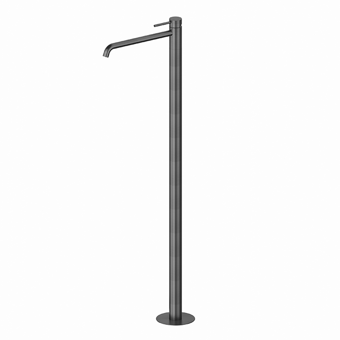 Newform X-STEEL 316 Смеситель для раковины, напольный, излив 28см., наружная часть, цвет: PVD Brushed gun metal