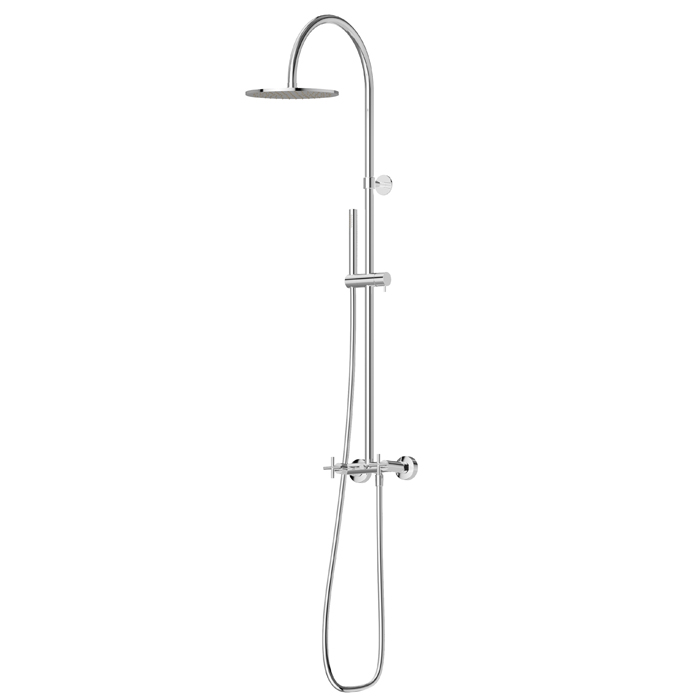 Newform Blink Душевая стойка с верхним и ручным душем, цвет: хром