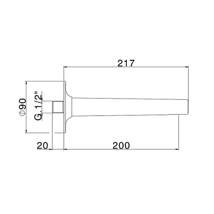Cisal Vita Излив L=20cм, цвет: черный матовый
