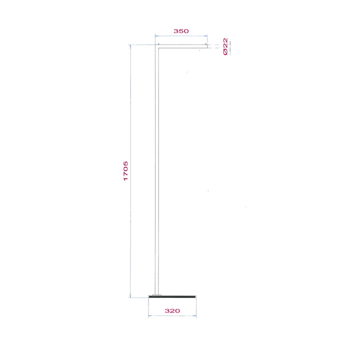 Decor Walther Straight GS Напольная стойка вешалка 170см, цвет: хром