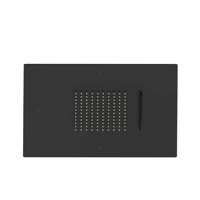 Newform Head Showers Верхний душ 40x40cм, потолочный, скрытый, дождь/водопад, цвет: черный матовый