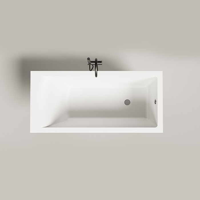 Salini Cascata Встраиваемая ванна 150x70x60см, с прямоугольной чашей, ножки, S-Sense, цвет: белый глянцевый