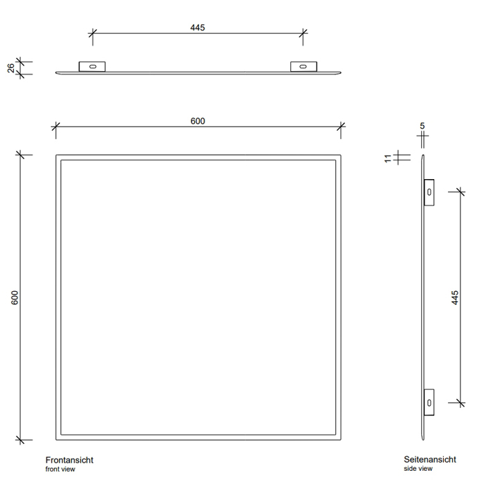 Decor Walther Space 16060 Зеркало 60x60см, с фацетом