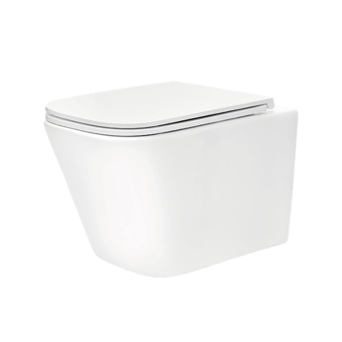 TECEspring Base Комплект: унитаз модель S, инсталяция, панель смыва R с круглыми кнопками, цвет: белый / черный матовый