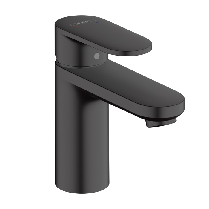  Hansgrohe Vernis Blend Смеситель для раковины, излив 100 мм, цвет: матовый черный 