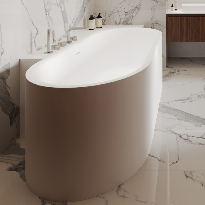 Salini Perla CR Ванна угловая 180x90см, материал S-Stone, цвет: белый матовый