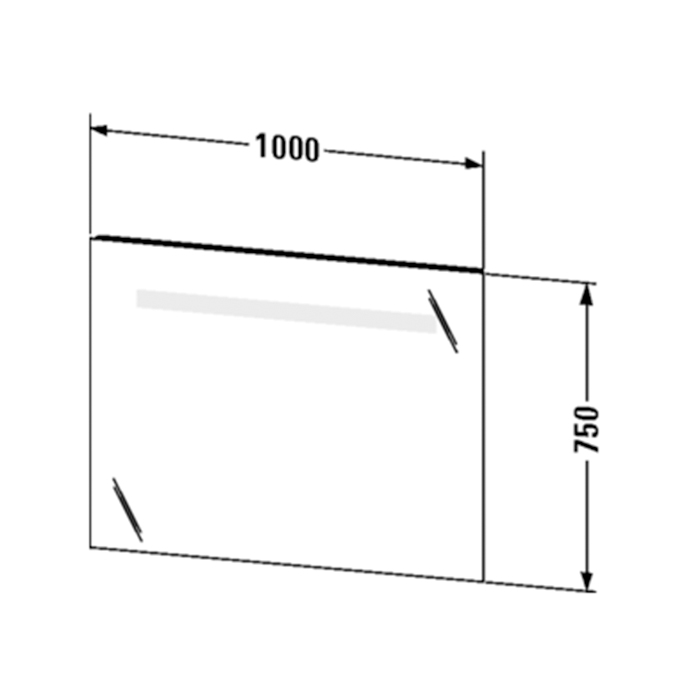 Duravit Ketho Зеркало с подсветкой 100х75х4.1см, 1 сэнс выкл справа внизу