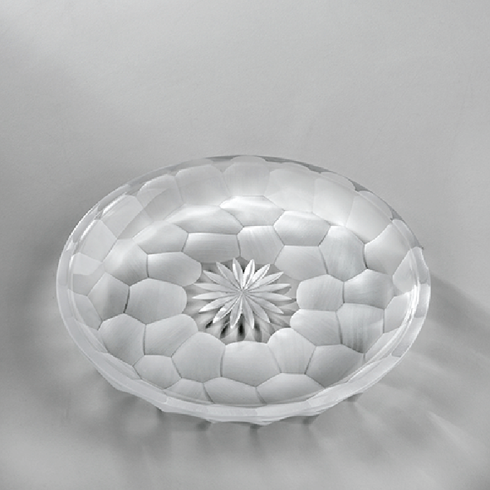 3SC Nest Лоток 22х3см., настольный, цвет: прозрачный хрусталь/хром