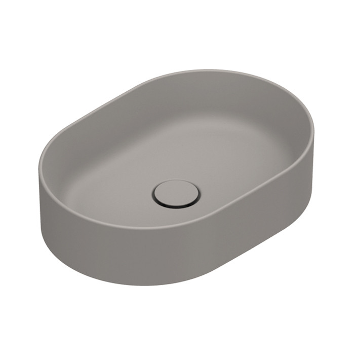 Catalano Zero Раковина 50x35см, накладная, без отв., без перелива, цвет: Tortora Satinato