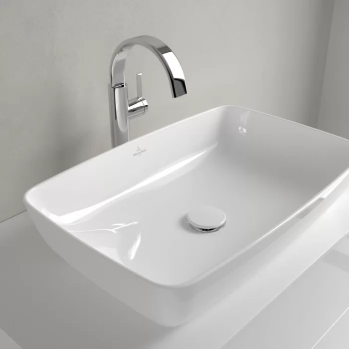 Villeroy&Boch Artis Раковина 58х38.5х12.5см., накладная, без отв., без перелива, TitanCeram, цвет: альпийский белый