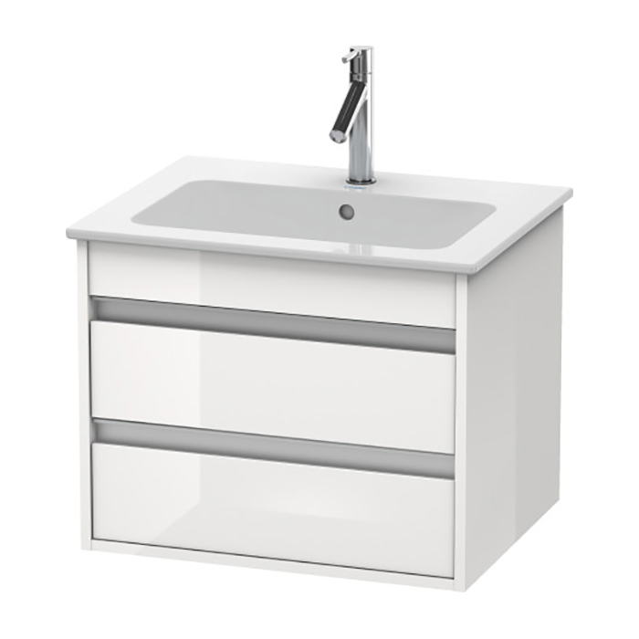 Duravit Ketho Тумба подвесная, 60x47.5х48см., с раковиной, цвет: белый глянцевый