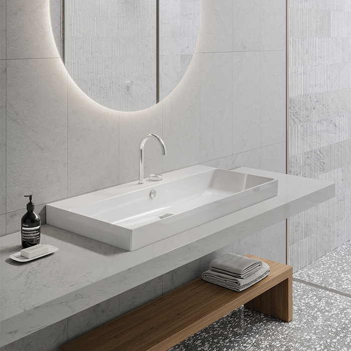 Catalano Zero Раковина 100x50см, с 2 отв., цвет: белый глянцевый