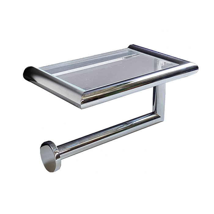 3SC Guy Держатель т/б с полочкой, подвесной, цвет: хром