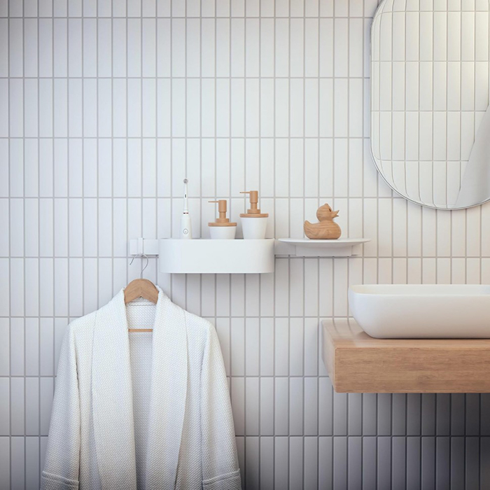 Hansgrohe WallStoris Полочка подвесная, цвет: белый матовый