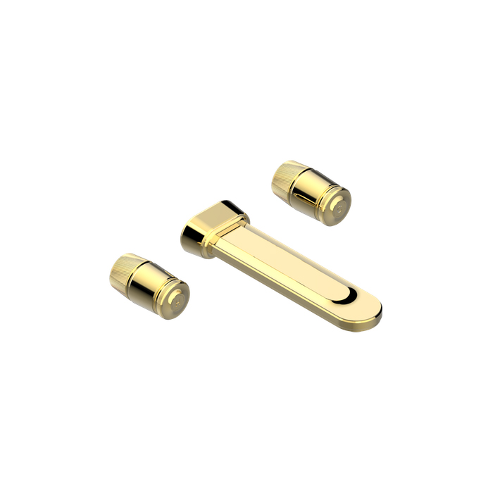 THG CORVAIR Смеситель для раковины настенный, c 2 вентилями, внешняя часть, цвет: полированное золото