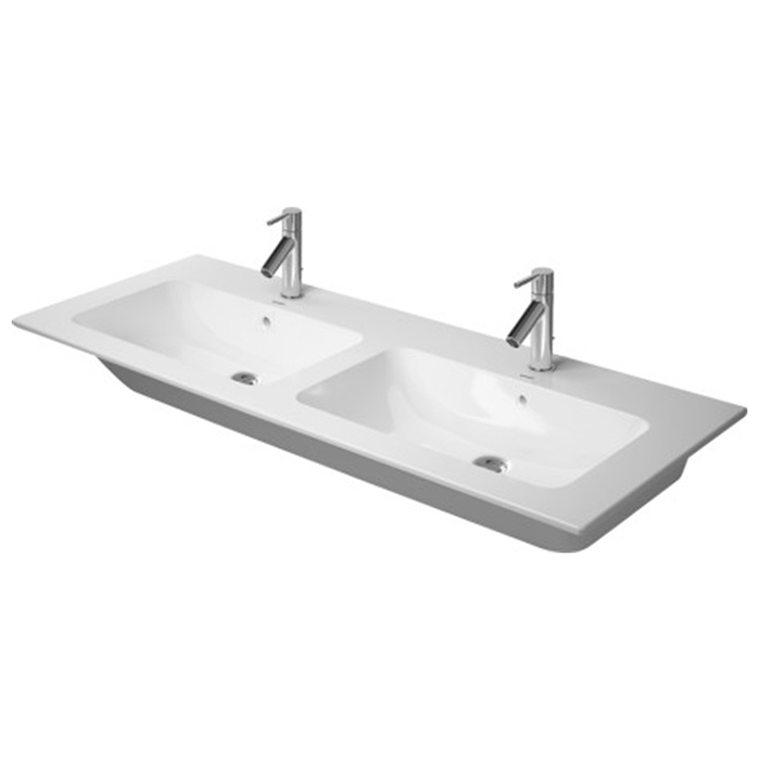 Duravit ME by Starck Раковина 130x49 см, 3 отв., двойная, цвет: белый