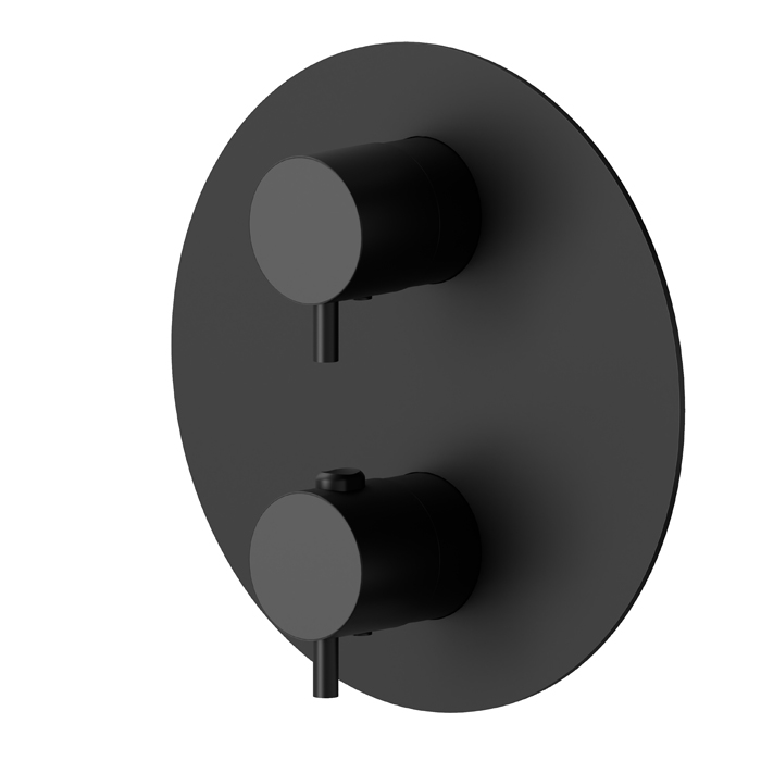 Newform X-Way Смеситель для душа, встраиваемый, термостатический, 4 потока, внешняя часть, цвет: черный матовый