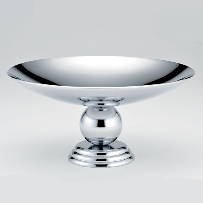 THG Marquise porcelaine blanche Мыльница металлическая, ø15см., настольная, цвет: хром/платина/белый фарфор