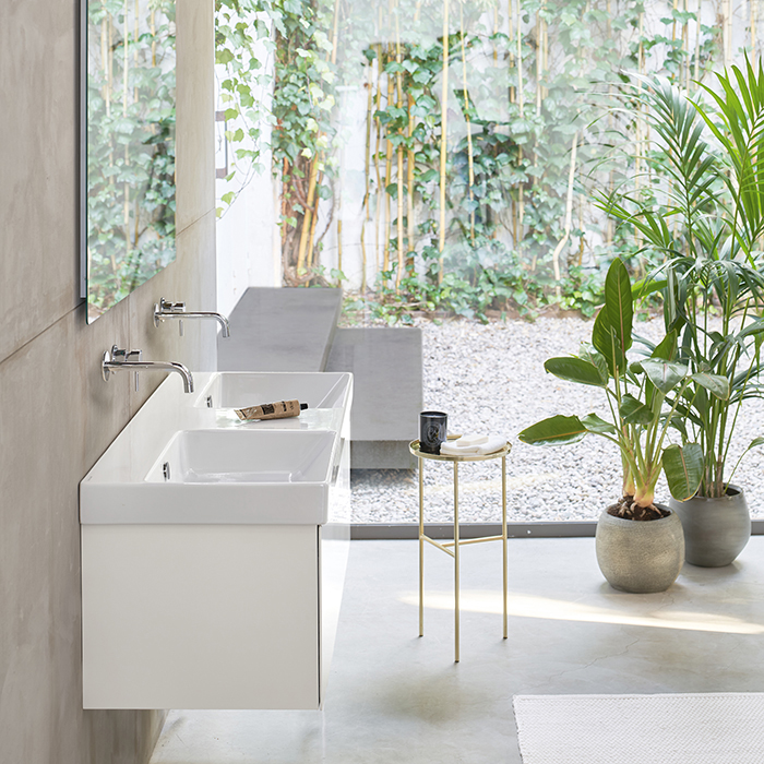 Catalano Zero Раковина 125x50см двойная, без отв., цвет: белый глянцевый