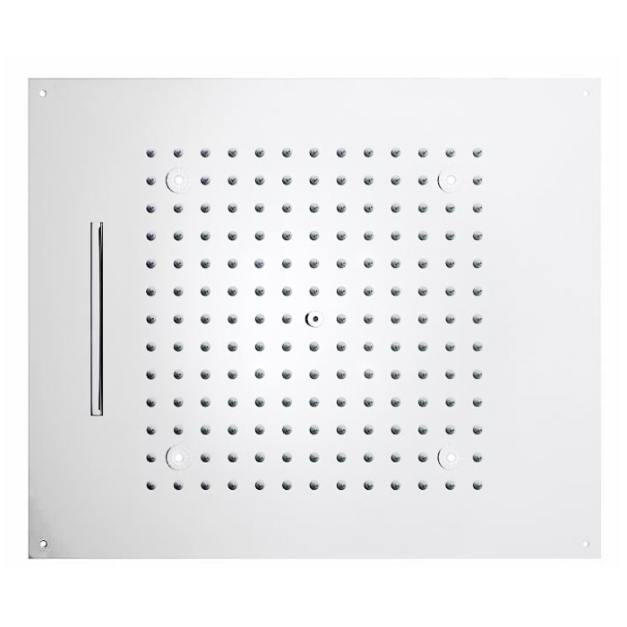 BOSSINI DREAM/2 Верхний душ 570 x 470 мм, 2 режима (дождь, каскад), с 4 LED (белый), блок питания/управления, цвет: белый матовый