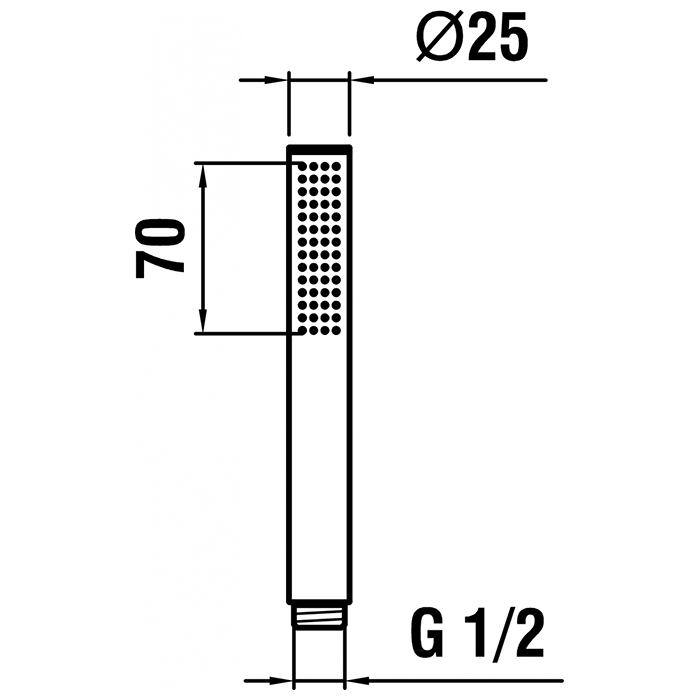 Laufen Twinstick Ручной душ, настенный, 1 режим, цвет: хром