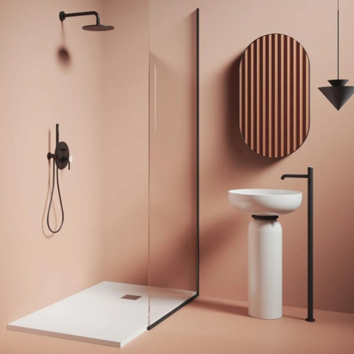 Artceram Jolie Раковина 50см., на пьедестале, пристенный монтаж,  цвет: белый матовый/черный