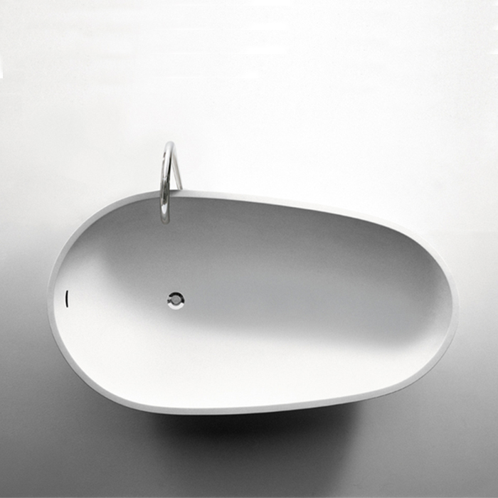 Agape Spoon Ванна отдельностоящая 181.5x98.5x44 см, цвет: белый/темно-серый