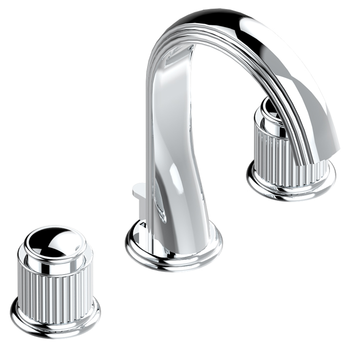 THG Jaipur metal Смеситель для раковины, 3 отв., цвет: хром