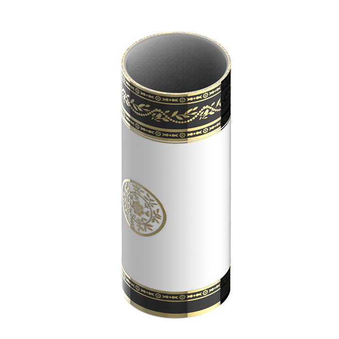 THG MARQUISE NOIR DECOR OR Ваза керамическая, настольная, декор черный/золото, цвет: белый