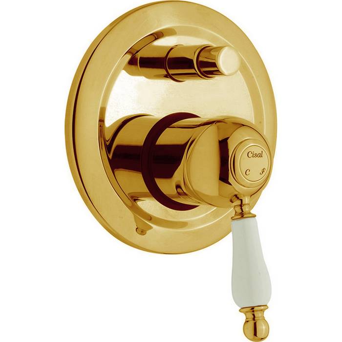 CISAL Arcana Empress Встраиваемый однорычажный смеситель для ванны/душа, цвет: золото 