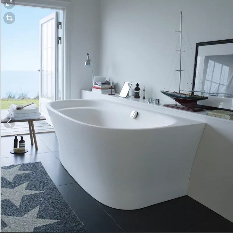 Duravit Cape Cod Ванна пристенный вариант, 190x90см с бесшовной панелью и ножками, с одним наклоном для спины, цвет: белый