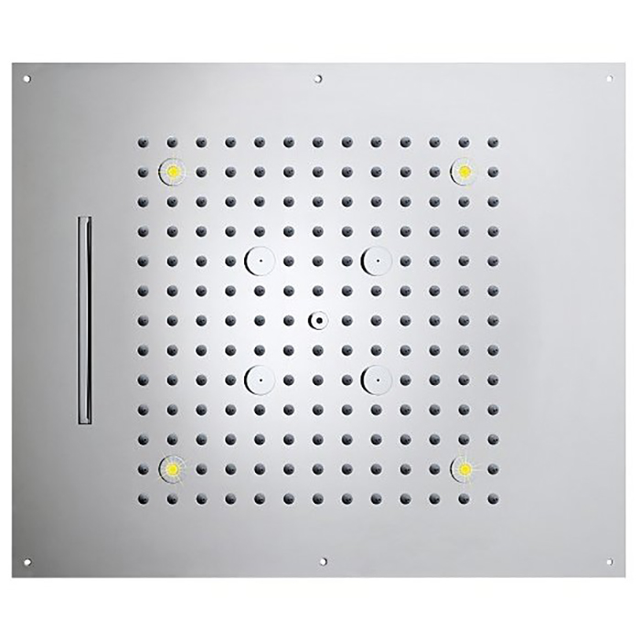 BOSSINI DREAM/3 Верхний душ 570 x 470 мм, 3 режима (дождь, каскад, туман), с 4 LED RGB, блок питания/управления, Cromoterapia, цвет: хром