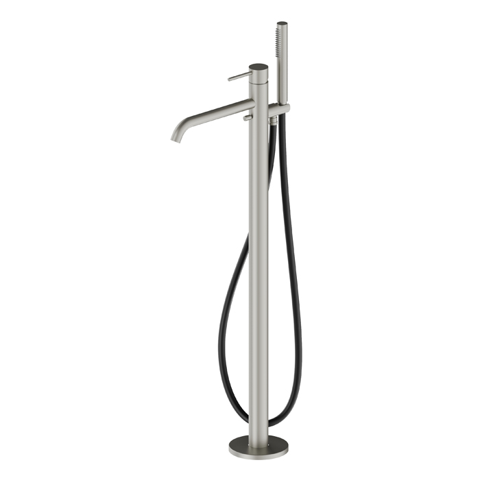 Newform XT Смеситель для ванны, напольный, с ручным душем, внешняя часть, цвет: titanium satin