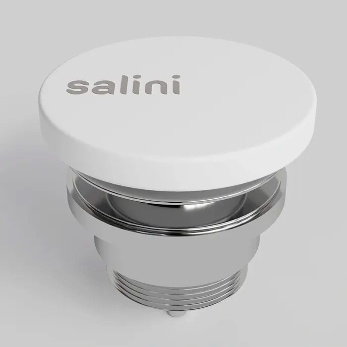 Salini D604 Донный клапан для раковины, фиксированный, S-Stone, цвет: белый