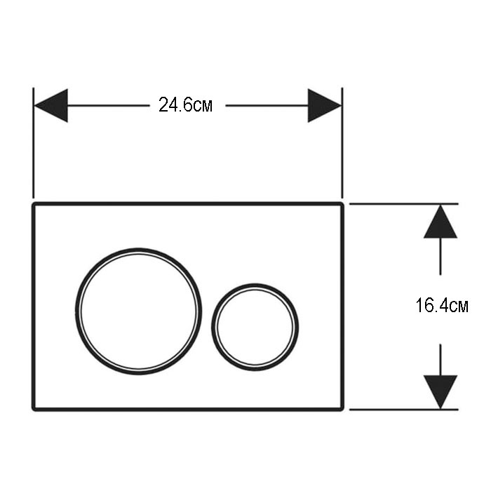 Geberit Sigma20 Клавиша для двойного смыва, круглая, цвет: белый/позолота