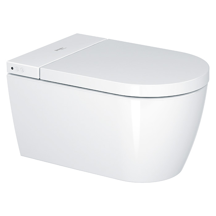Duravit Starck f Pro Compact Комплект унитаз-биде, Сиденье для унитаза-биде SensoWash #612001012000310 и унитаз Duravit Rimless #2510092000, цвет: белый
