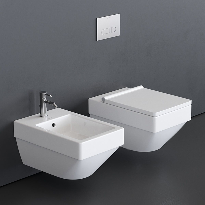 Duravit Vero Air Унитаз подвесной 57х37см, безободковый с сиденьем, цвет: белый