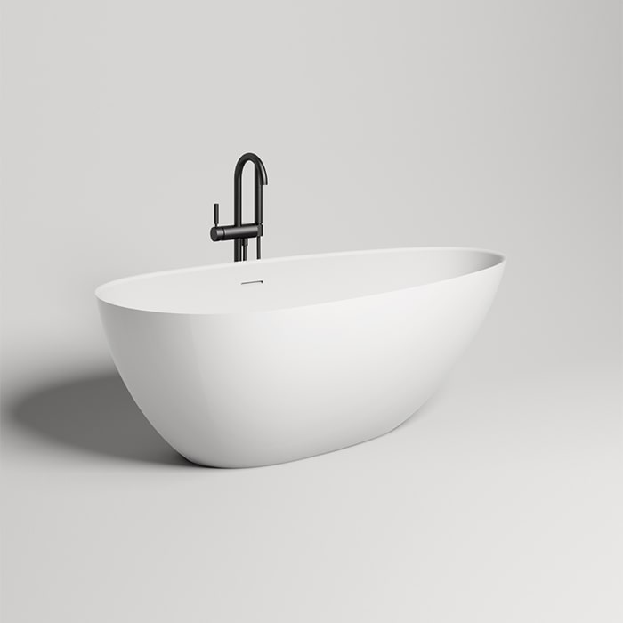 Salini Paola Bassa Ванна отдельностоящая 172х82.7х57.8cм, "Up&Down", сифон, слив-перелив, S-Sense, цвет: белый глянцевый