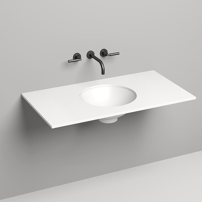 Salini Столешница 100х50х1.5 cм, из материалов S-Stone, цвет: белый матовый