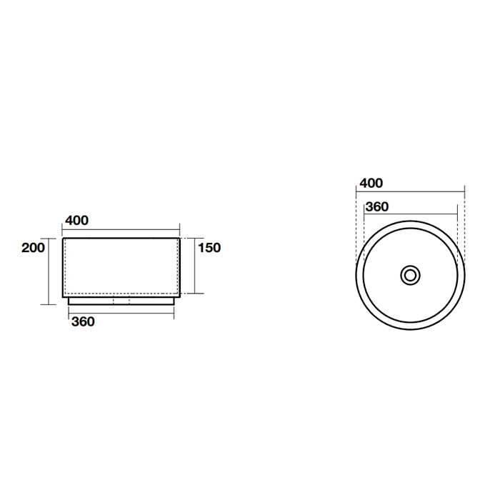 Kerasan Oke Раковина накладная 40хH20см., без отв., цвет: белый глянцевый